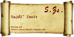 Sajó Zsolt névjegykártya